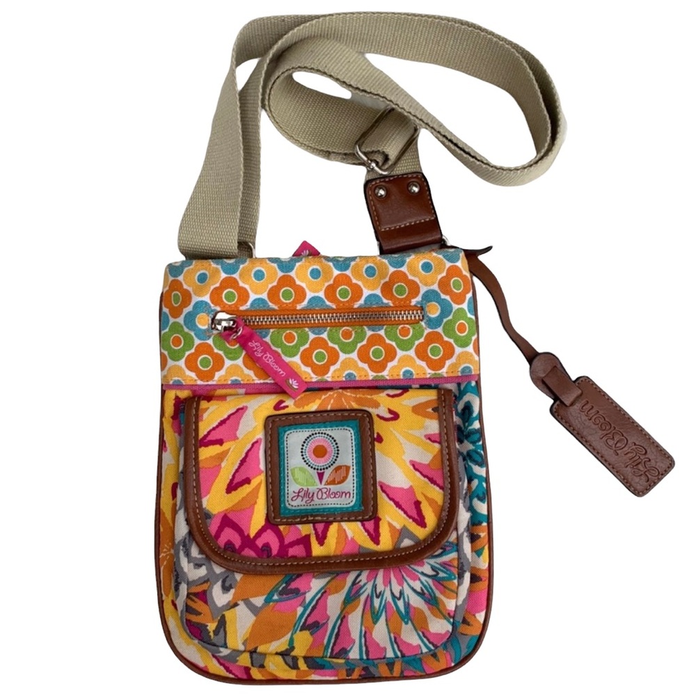 Lily Bloom Colorful Floral Crossbody Purse bag